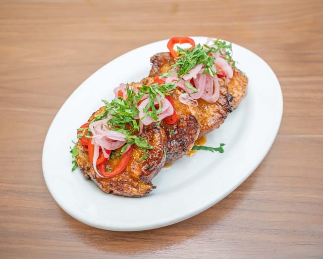 Roasted Yams with Honey Peri Peri Drizzle.